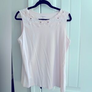 🌸🌸🌸Croft & Barrow Women's Light Pink Floral Tank Top